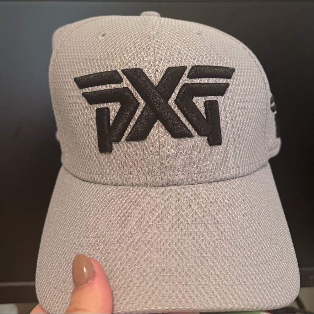 PXG Light Gray Cap with Black Logo